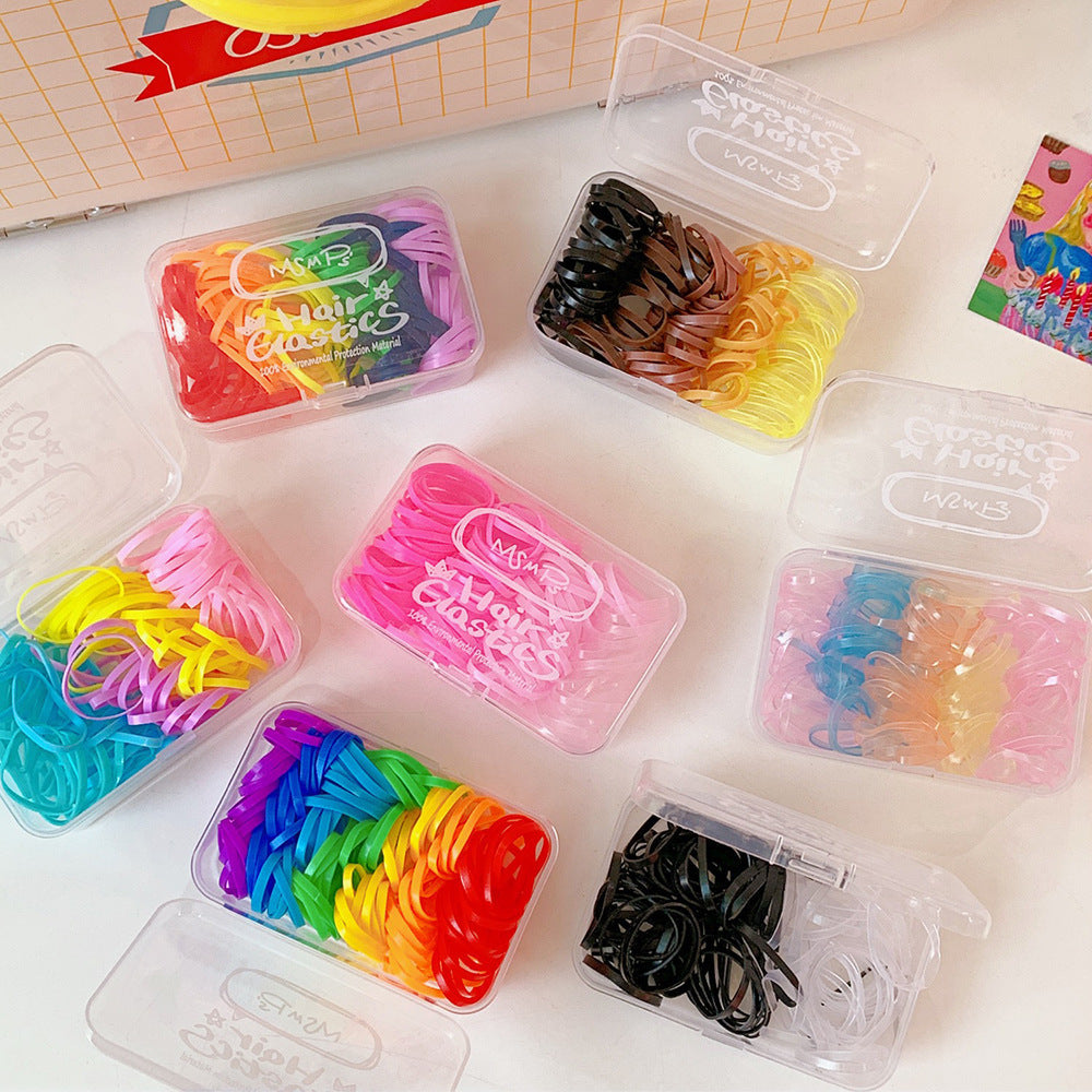 Cute Jelly Candy Boxed Hair Rubber Band