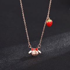 Cute Melody Strawberry Necklace