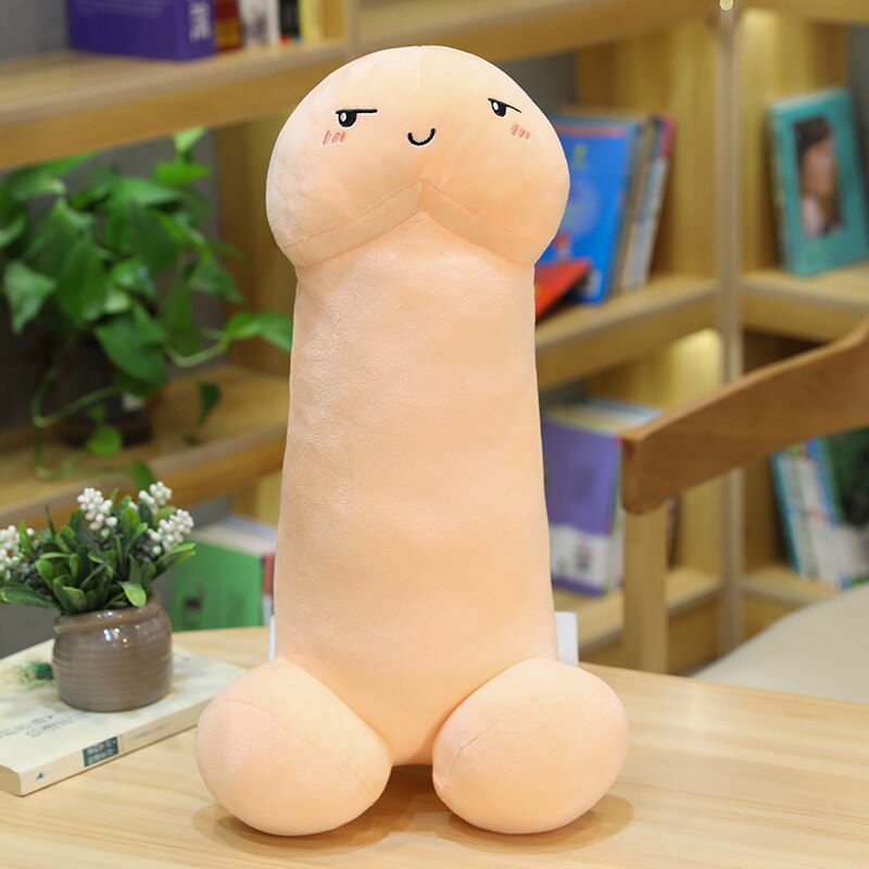 1pc 110CM Long Lifelike Penis Plush Toy Stuffed Dick Trick Doll Real-life Penis Expressions Plush Pillow Sexy Toy Gift Lovers