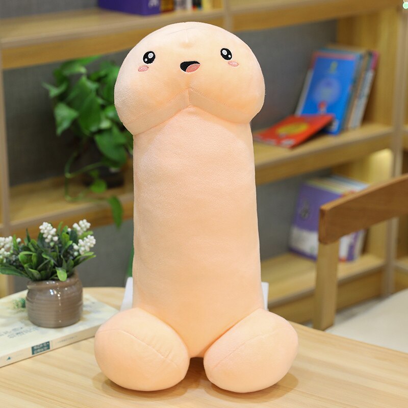 1pc 110CM Long Lifelike Penis Plush Toy Stuffed Dick Trick Doll Real-life Penis Expressions Plush Pillow Sexy Toy Gift Lovers