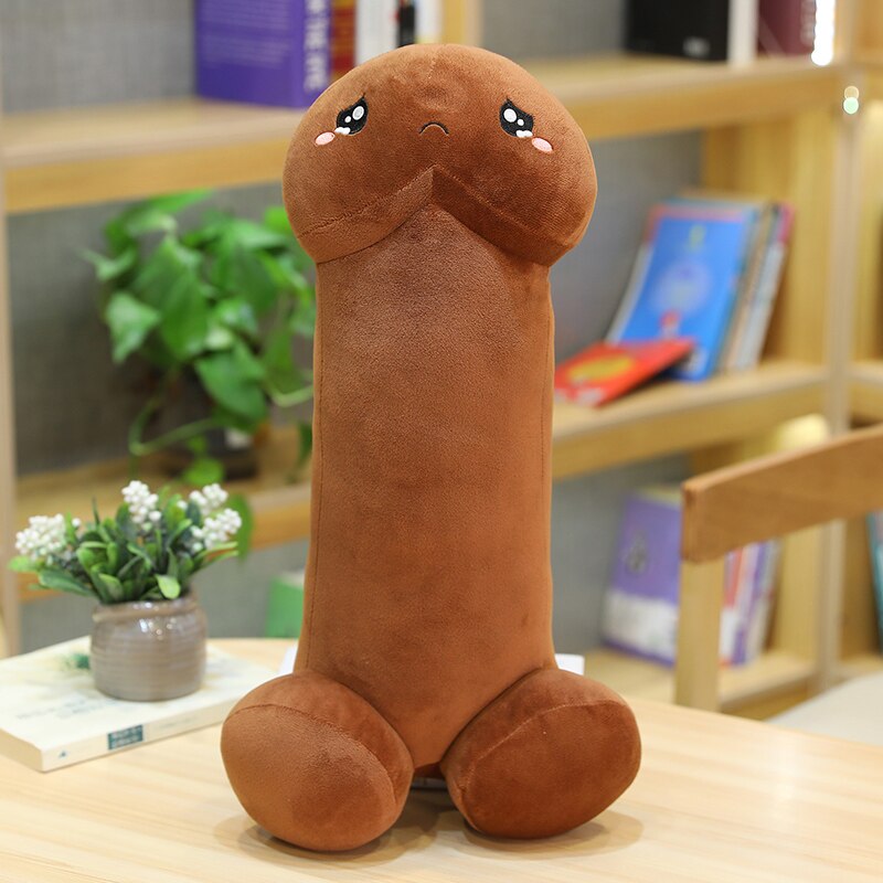 1pc 110CM Long Lifelike Penis Plush Toy Stuffed Dick Trick Doll Real-life Penis Expressions Plush Pillow Sexy Toy Gift Lovers