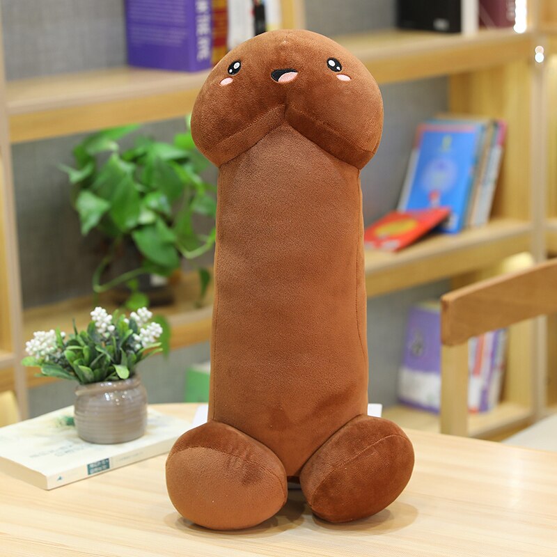 1pc 110CM Long Lifelike Penis Plush Toy Stuffed Dick Trick Doll Real-life Penis Expressions Plush Pillow Sexy Toy Gift Lovers