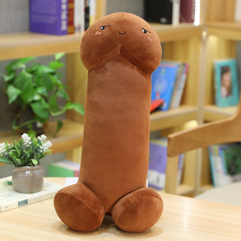 1pc 110CM Long Lifelike Penis Plush Toy Stuffed Dick Trick Doll Real-life Penis Expressions Plush Pillow Sexy Toy Gift Lovers