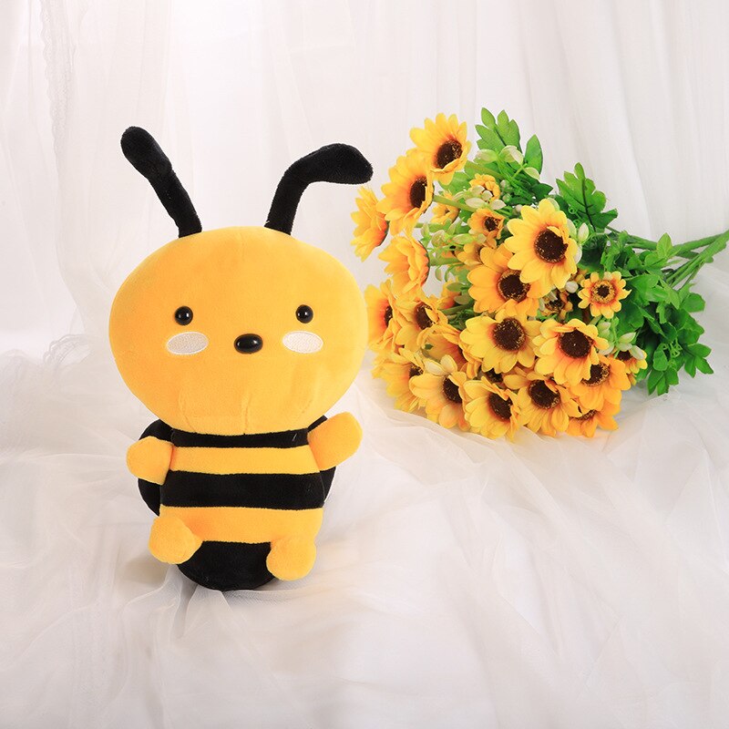 1pc 20-80cm Cute Little bee Doll Plush Toy Animal Simulation Cartoon Modelling Soft Stuffed Child kid Gifts Home Decor