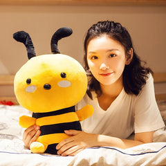 1pc 20-80cm Cute Little bee Doll Plush Toy Animal Simulation Cartoon Modelling Soft Stuffed Child kid Gifts Home Decor