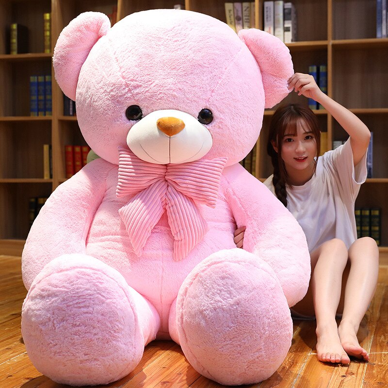 1pc Cute Large Size 80 100cm 3 colours Soft Stuffed Teddy Bear Plush Toy Big  Bear Doll Lovers Christmas&amp;Birthday gift