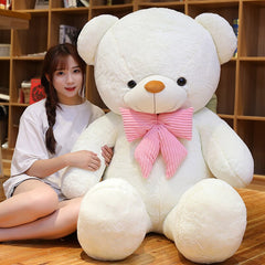 1pc Cute Large Size 80 100cm 3 colours Soft Stuffed Teddy Bear Plush Toy Big  Bear Doll Lovers Christmas&amp;Birthday gift