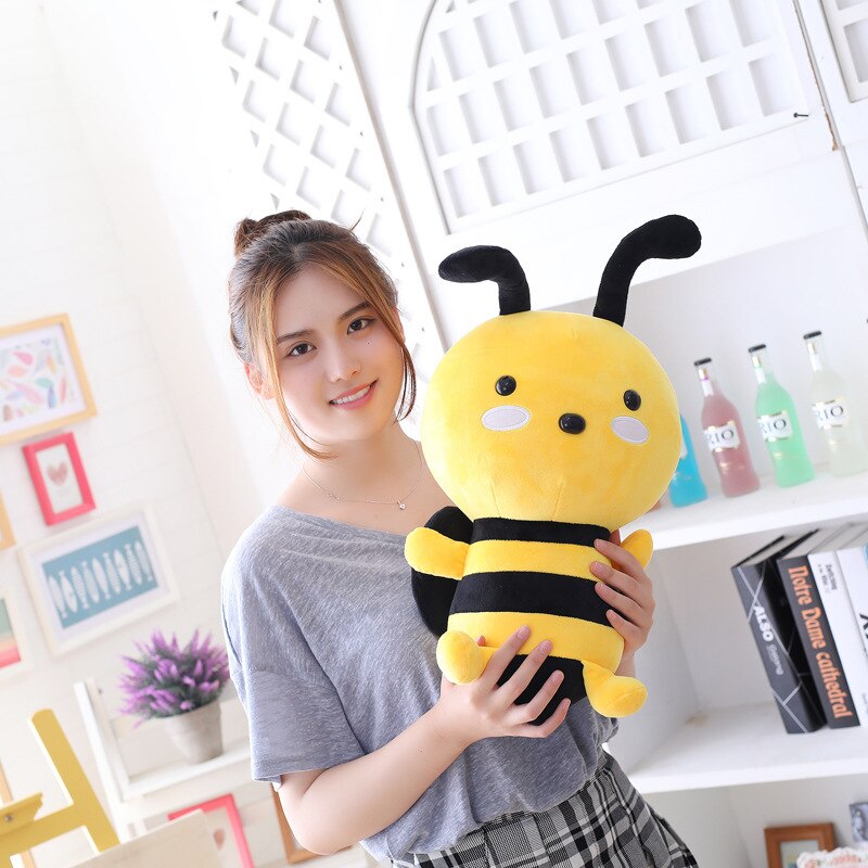 1pcs 80cm Creative Bee Plush Toy Stuffed Doll yellow Cute Bee Toy For Baby Kids Children's Gift Animal Insect Soft Toy