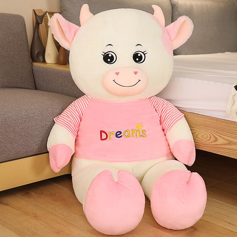 200cm Dream Cow Plush Toy plush pillow Big soft anime beat plush toy With Zipper Only Cover No Filling kids gift for Christmas