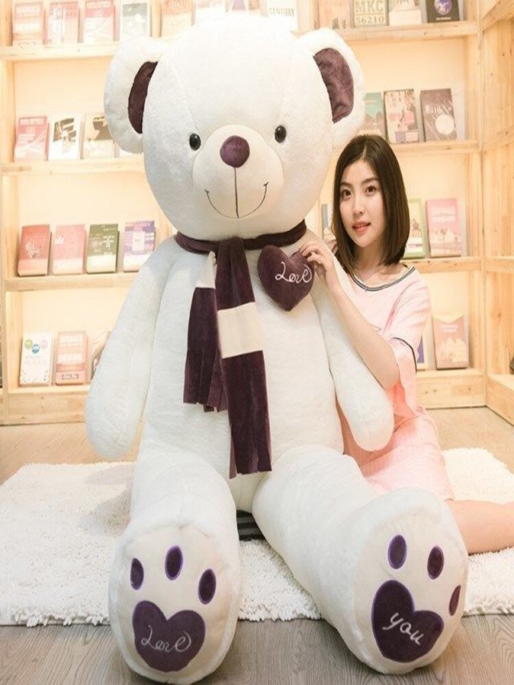 200cm Giant Bear plush toy cover anime Teddy bear plush pillow Cartoon Soft pillow case with zipper