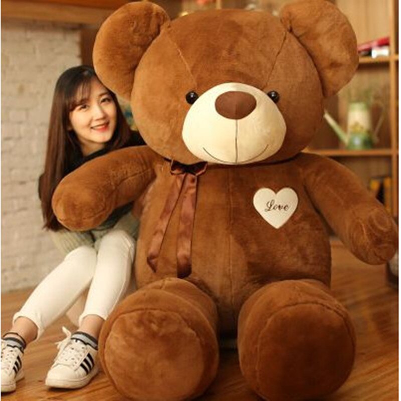 200cm Teddy bear plush pillow Big soft anime beat plush toy With Zipper Only Cover No Filling kids gift for Christmas