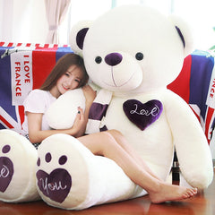 200cm Teddy bear plush pillow Big soft anime beat plush toy With Zipper Only Cover No Filling kids gift for birthday