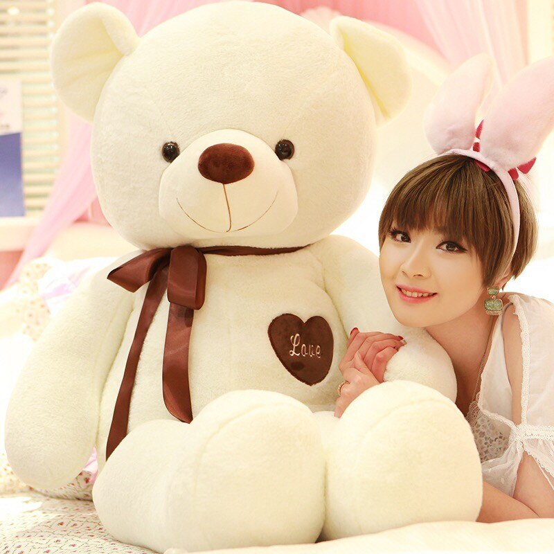 200cm Teddy bear plush pillow Big soft anime beat plush toy With Zipper Only Cover No Filling kids gift for Christmas