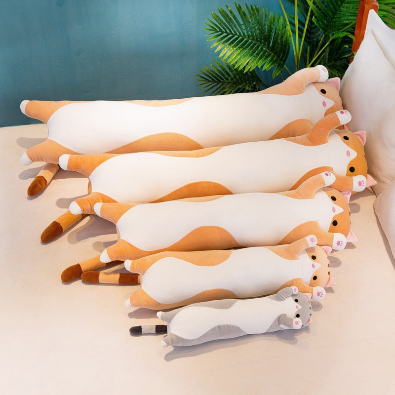 2021 Hot Soft/Cute /Plush /Long cat/Cotton doll  Lunch Nap Office Car Sleeping Pillow Cushion Holiday Gifts For Girls children