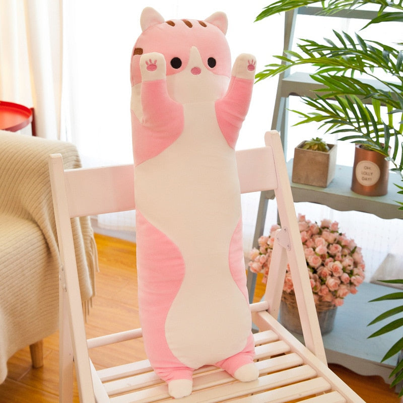 2021 Hot Soft/Cute /Plush /Long cat/Cotton doll  Lunch Nap Office Car Sleeping Pillow Cushion Holiday Gifts For Girls children