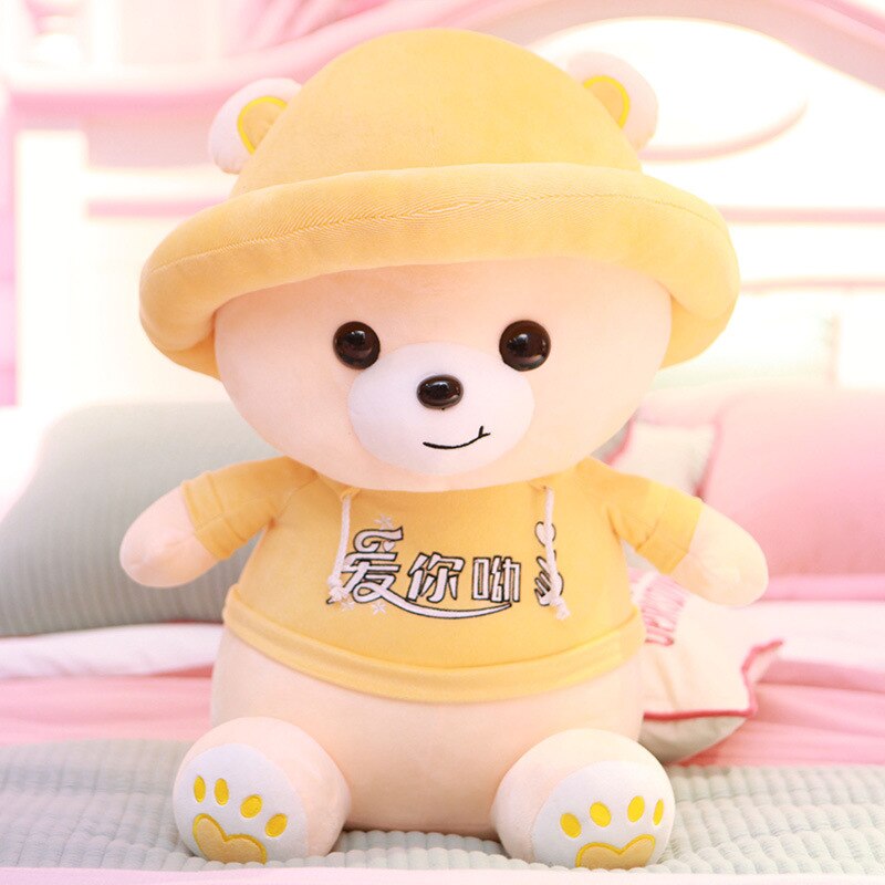 2021 New Red hat teddy bear plush toy doll Christmas gift girl child birthday gift doll doll