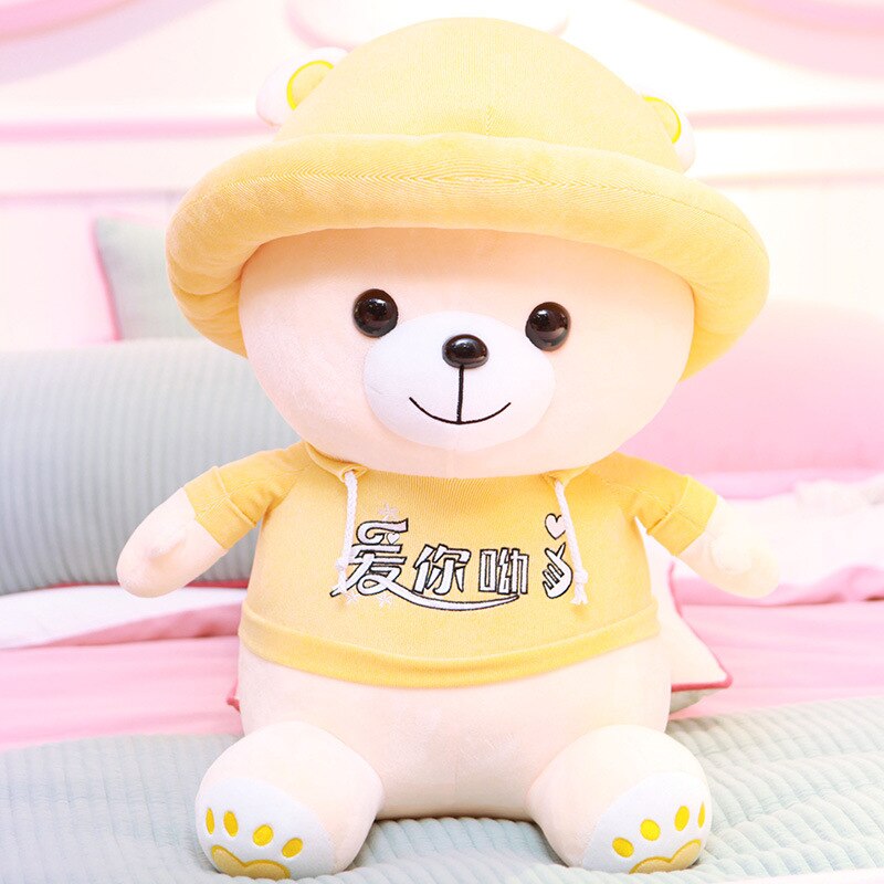 2021 New Red hat teddy bear plush toy doll Christmas gift girl child birthday gift doll doll