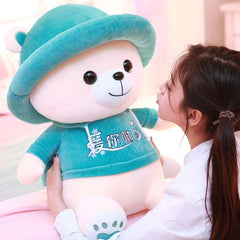 2021 New Red hat teddy bear plush toy doll Christmas gift girl child birthday gift doll doll