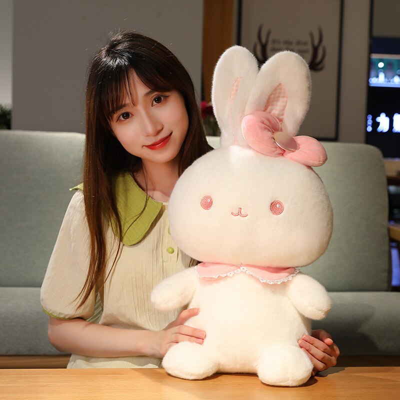 2022 Cute / Soft / Rabbit Plush Toy / Mink Rabbit Doll with Hair Card / Children's Birthday Gift / Christmas Gift