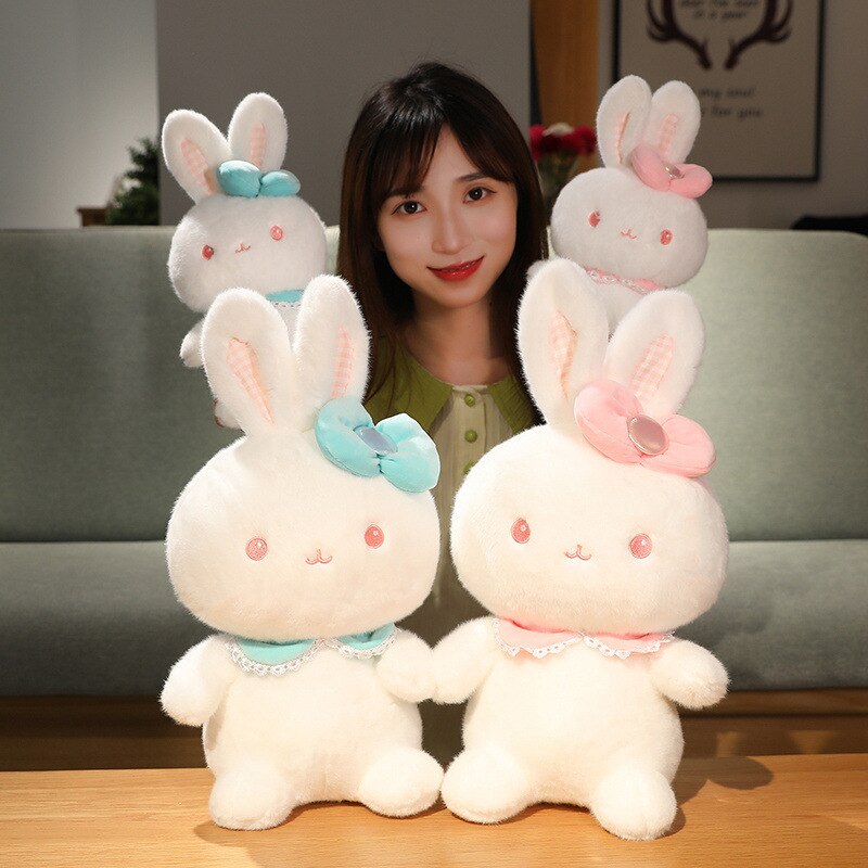 2022 Cute / Soft / Rabbit Plush Toy / Mink Rabbit Doll with Hair Card / Children's Birthday Gift / Christmas Gift