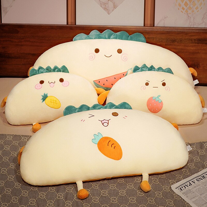 2022 Food Semicircle Toast Cake Plush Toy Cute Bread Stuffed Doll Soft Nap Sleep Pillow Sofa Bed Cushion Creative Birthday Gift