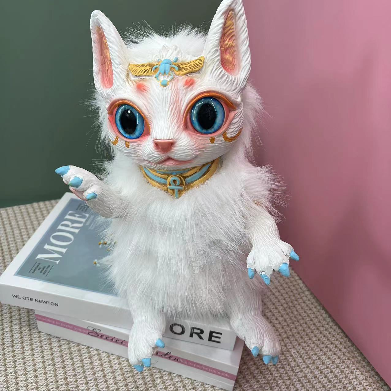 2022 New Bastet Best Fantasy Creature Animal Puppet Plush Doll Oriental God Cat Egyptian Pharaoh Cat Soft Stuffed Doll Toys Gift