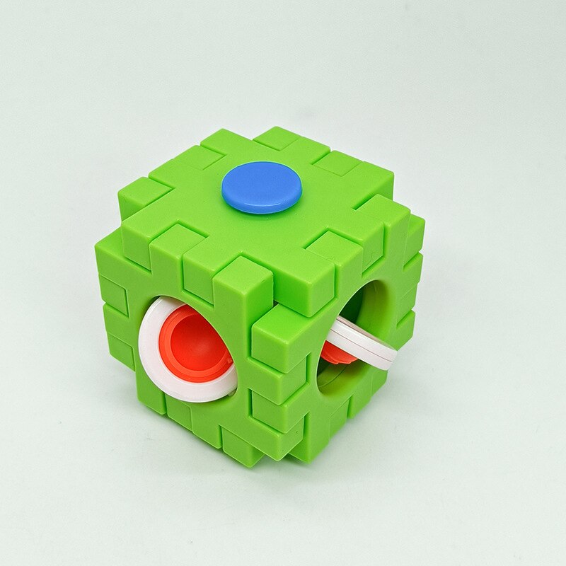 2023 Fingertip Gyro/ Bubble Music Building Block Combination Fingertip Gyro Decompression Toy / Children's Educational Toy