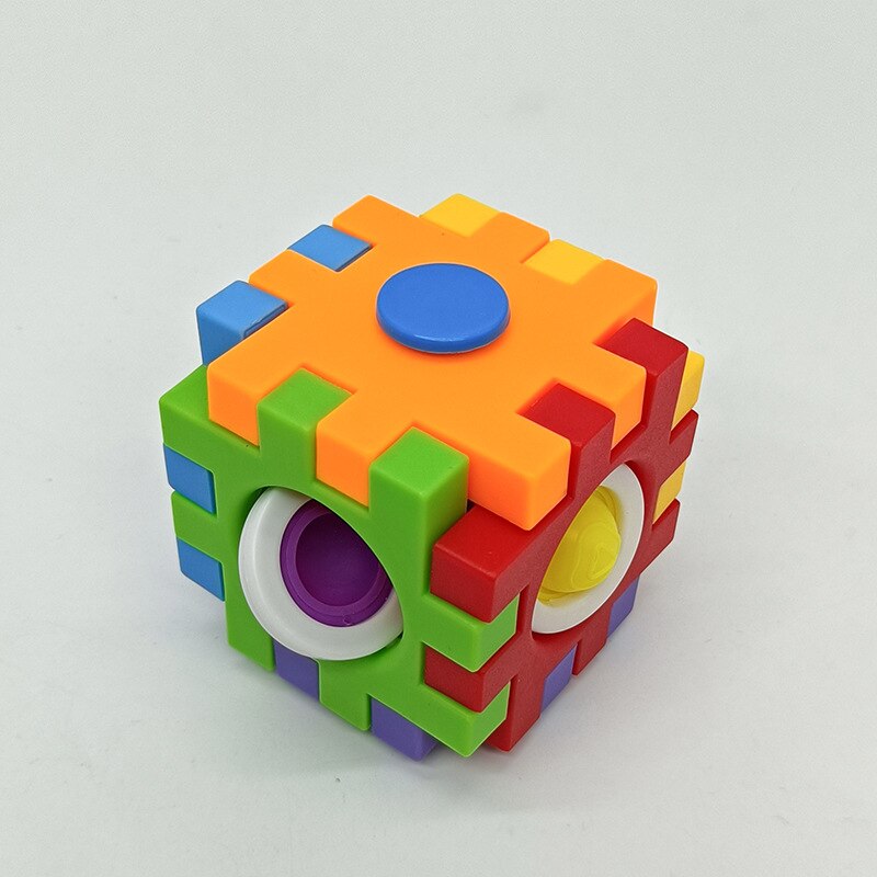 2023 Fingertip Gyro/ Bubble Music Building Block Combination Fingertip Gyro Decompression Toy / Children's Educational Toy