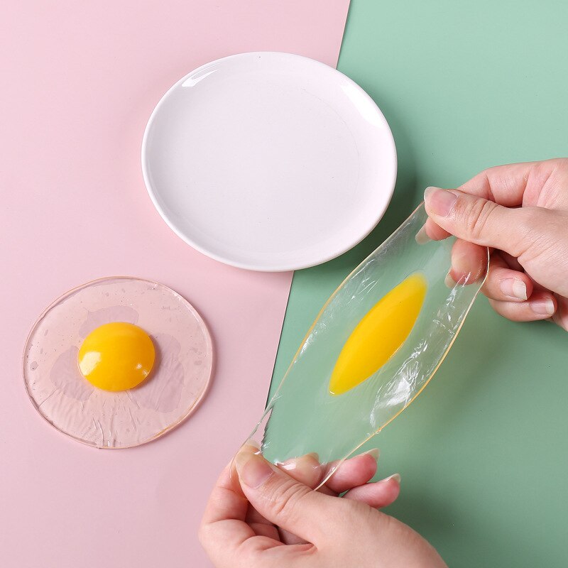 2023 Imitation Egg Children's Soft Plastic Stretch Toy / Poached Egg Kneading Music / Fried Egg Children's Decompression Toy