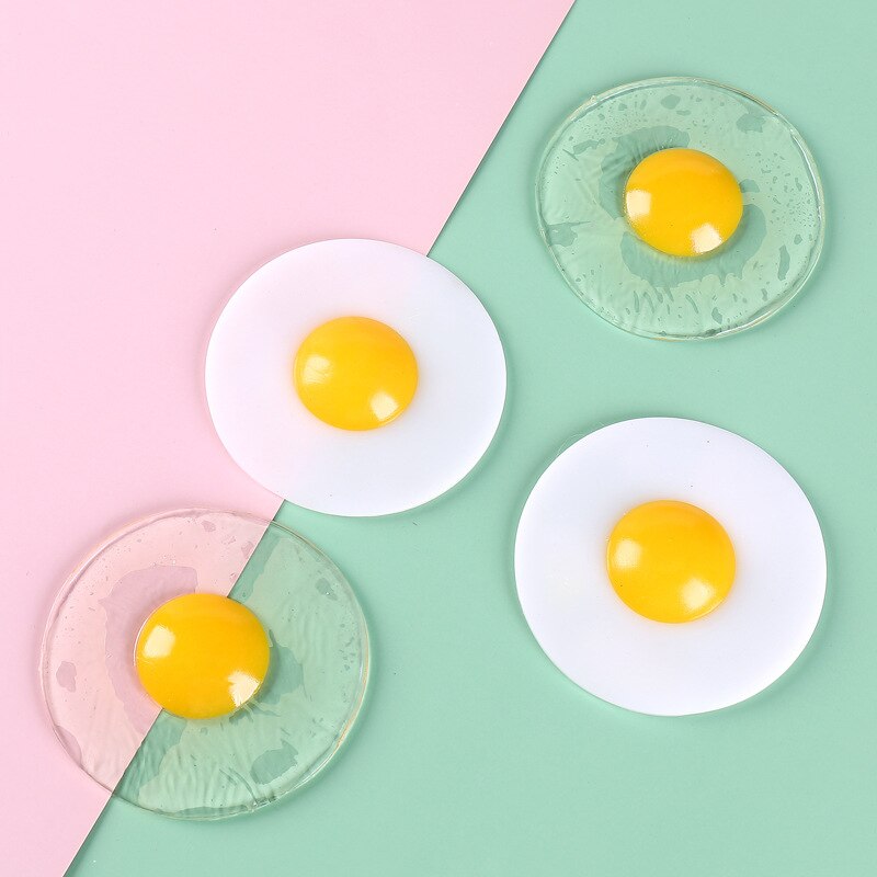 2023 Imitation Egg Children's Soft Plastic Stretch Toy / Poached Egg Kneading Music / Fried Egg Children's Decompression Toy