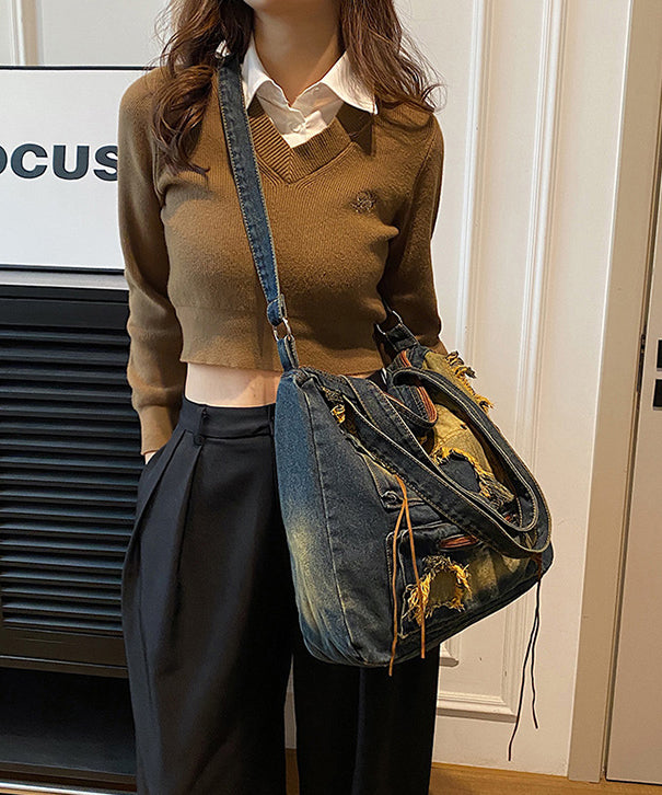 Casual Denim Large Capacity Shoulder Bag
