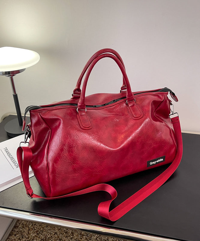 Green Large Capacity Faux Leather Tote Handbag YR039