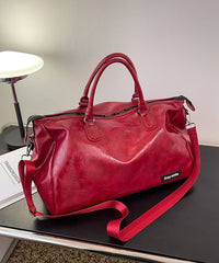 Green Large Capacity Faux Leather Tote Handbag YR039