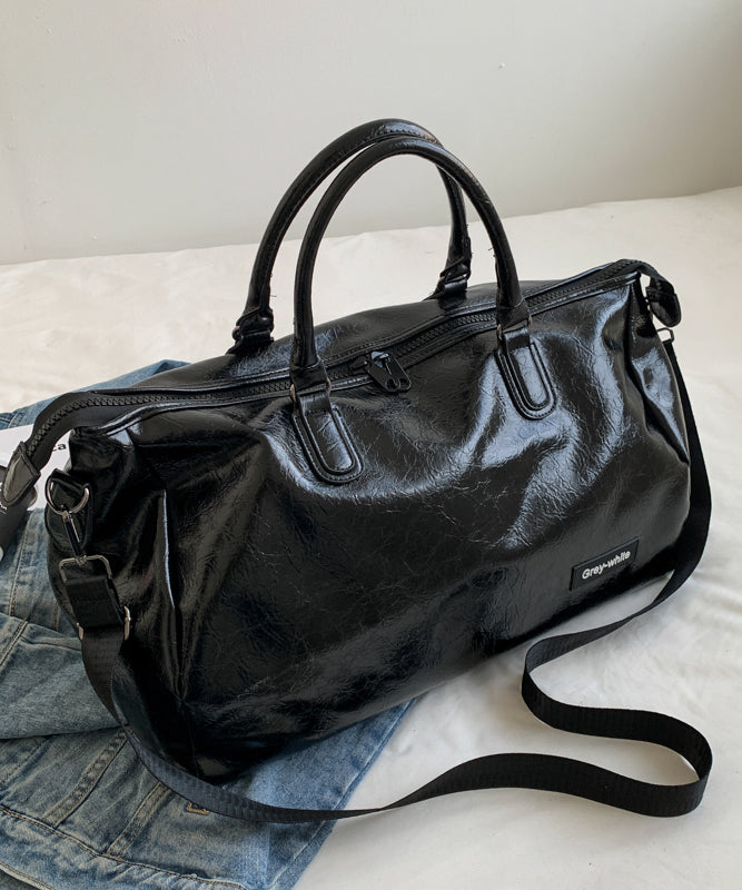 Green Large Capacity Faux Leather Tote Handbag YR039