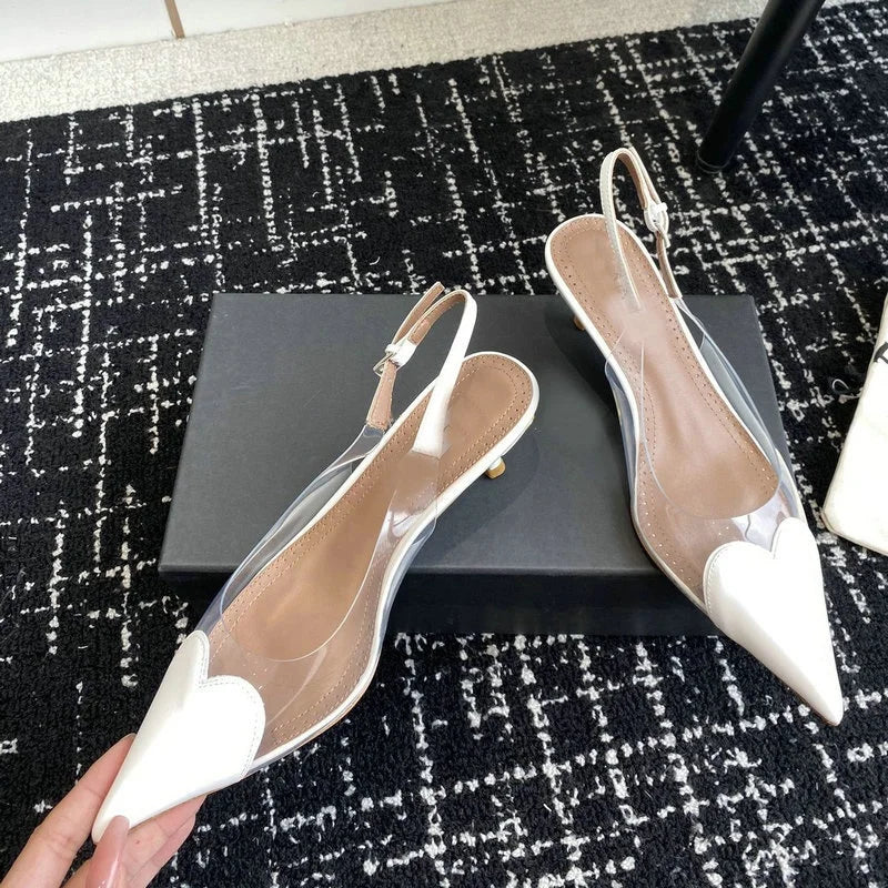 Pointy Peach Heart Fine Heel