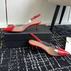 Pointy Peach Heart Fine Heel