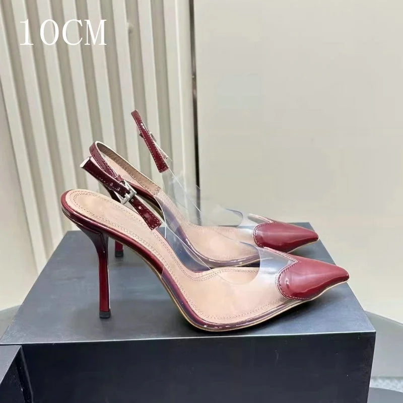 Pointy Peach Heart Fine Heel
