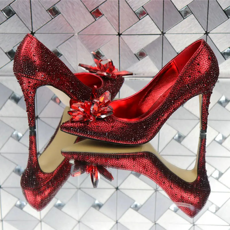 Pointed Shallow Mouth Stiletto Sandals