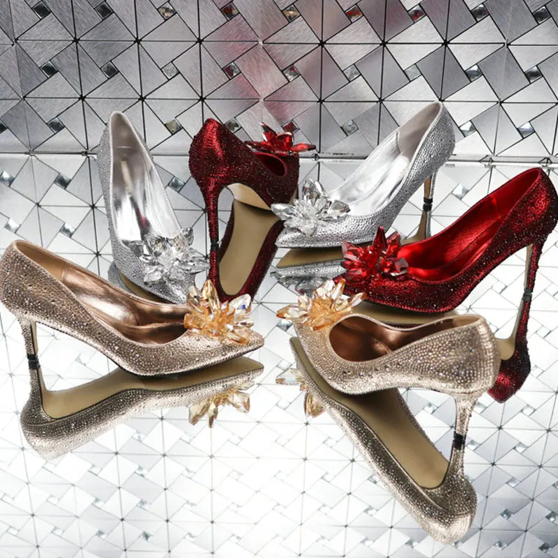 Pointed Shallow Mouth Stiletto Sandals