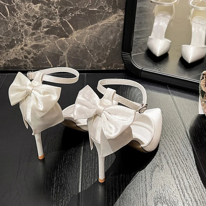 Satin White Wedding Shoes