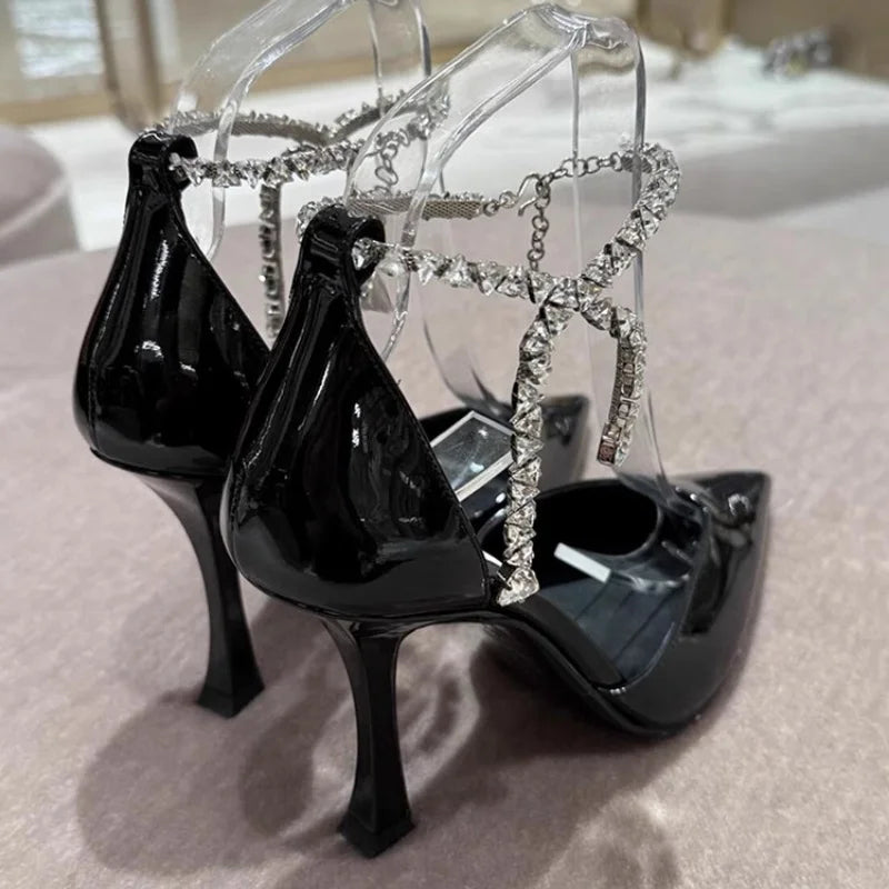 And Chain Diamond Sandals