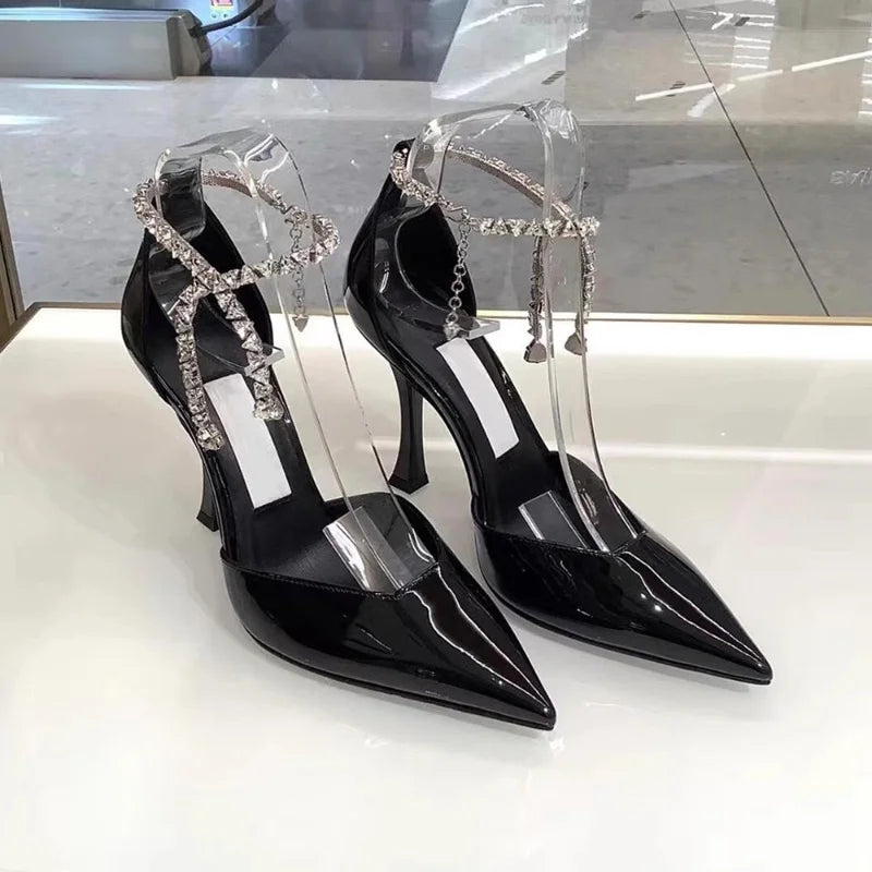 And Chain Diamond Sandals
