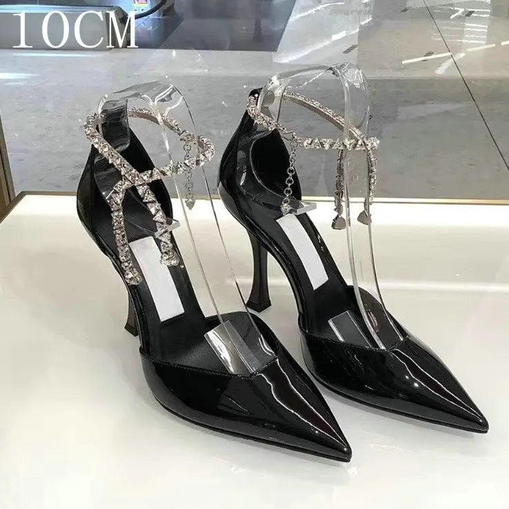 And Chain Diamond Sandals