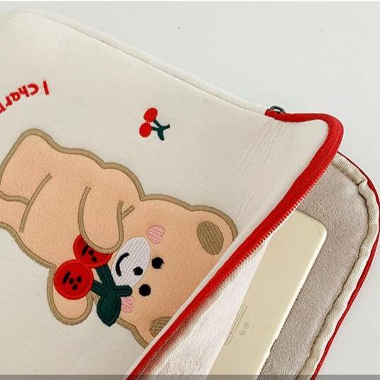 Cherry Bear Ipad Laptop Bag