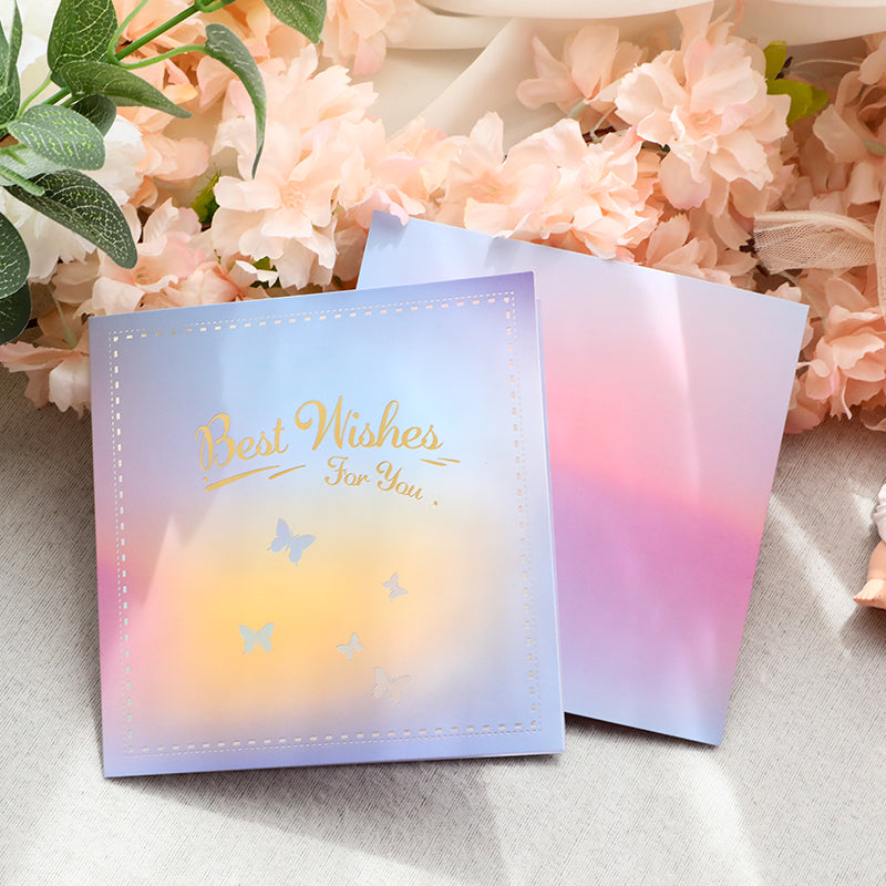 Crystal Flower Butterfly 3D Greeting Card