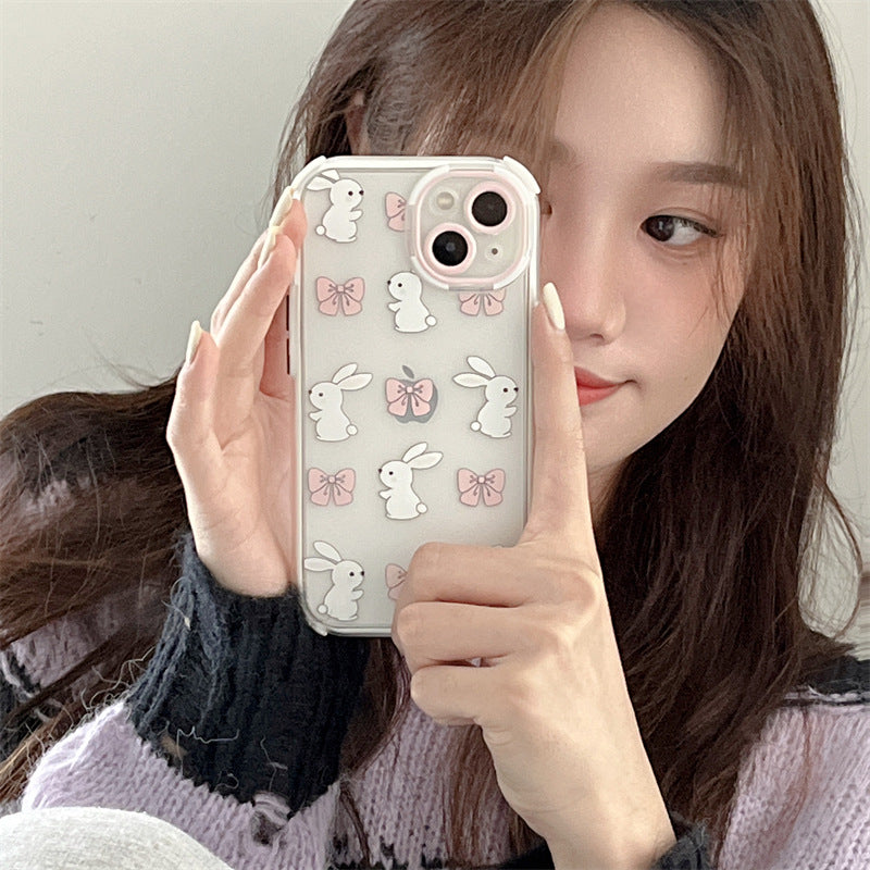 Cute Cartoon Bunny With Bow Phone Case