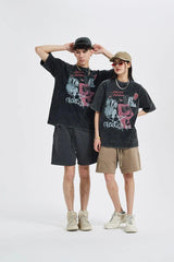 Washed Thriller Comic Graphics Tee