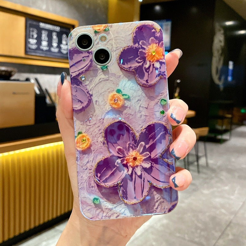 Oil Painting Floral Glossy Phone Case