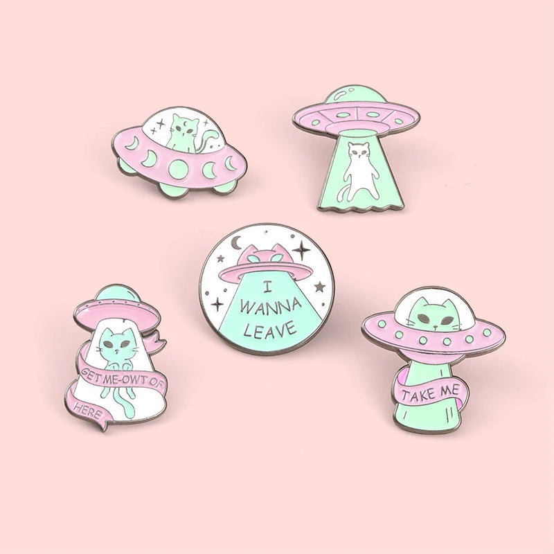 Creative Spaceship Pins