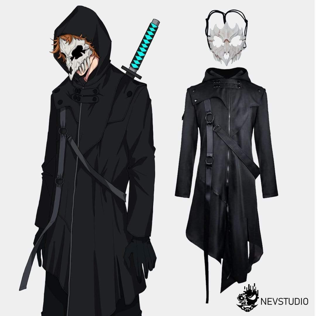 Dark Irregular Ribbons Long Jacket